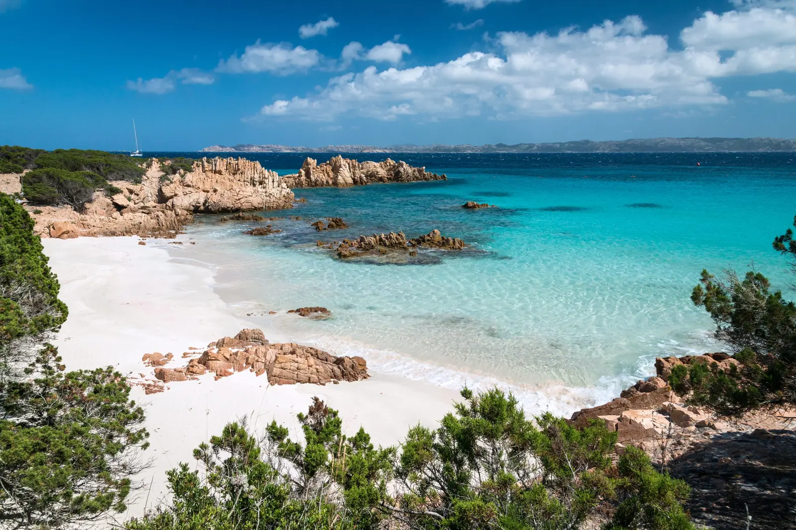 The famous Pink Beach of Budelli island, in the La Maddalena archipelago
